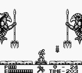 une photo d'Ã©cran de Castlevania 2 - Belmont s Revenge sur Nintendo Game Boy